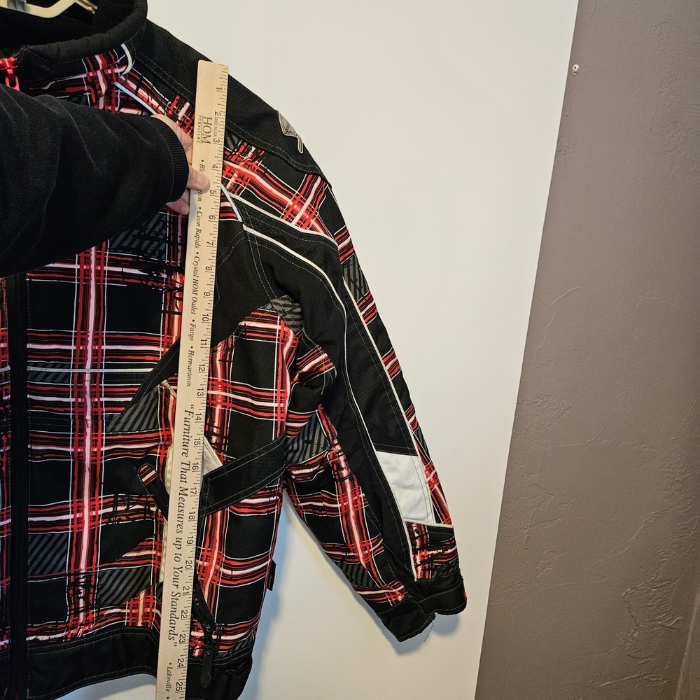 Castle X Racewear Snowmobile Jacket Mens M Red Black Reissa Hitena Winter - Picture 11 of 16
